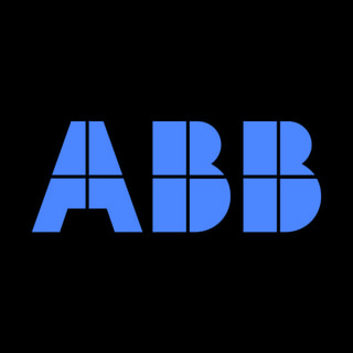 DoomBench-blue rendering of the ABB logo against a black background.