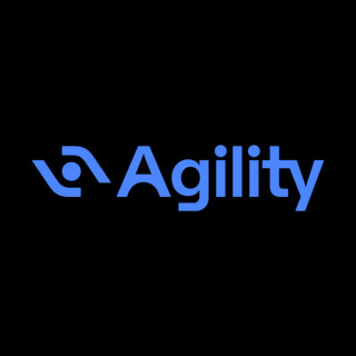DoomBench-blue rendering of the Agility Robotics logo against a black background.