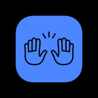 DoomBench-blue rendering of the All Hands AI logo against a black background.