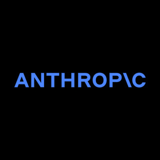 DoomBench-blue rendering of the Anthropic logo against a black background.