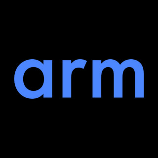DoomBench-blue rendering of the Arm logo against a black background.
