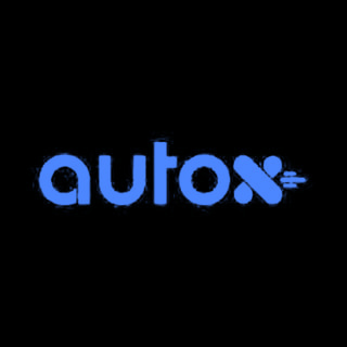 DoomBench-blue rendering of the AutoX logo against a black background.