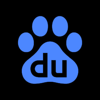 DoomBench-blue rendering of the Baidu logo against a black background.