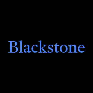 DoomBench-blue rendering of the Blackstone logo against a black background.