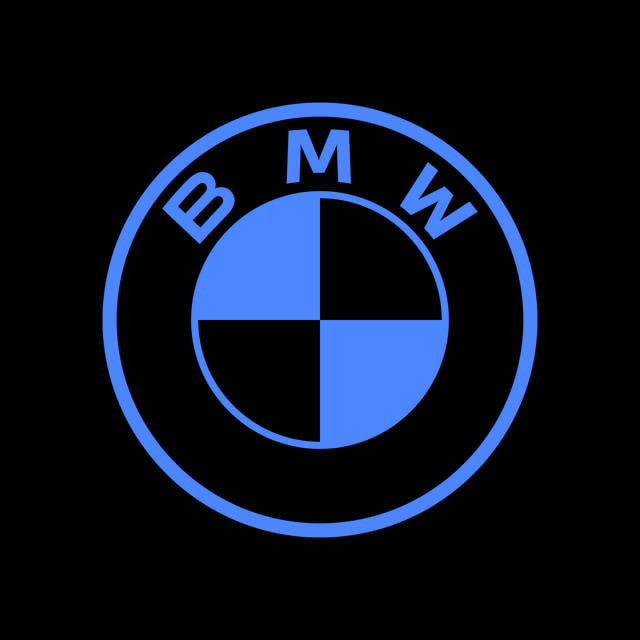 DoomBench-blue rendering of the BMW logo against a black background.