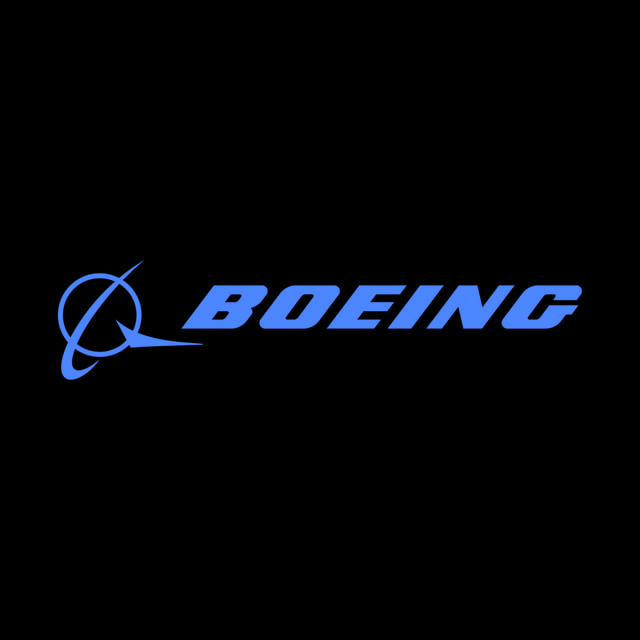 DoomBench-blue rendering of the Boeing logo against a black background.