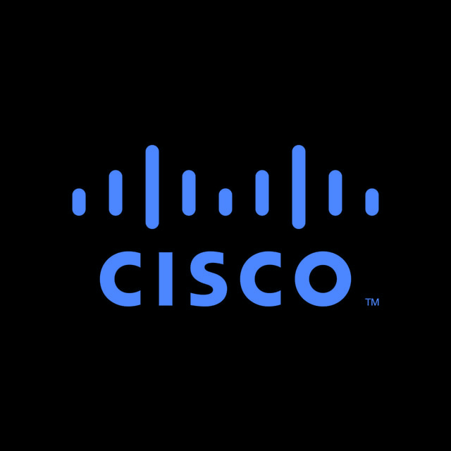 DoomBench-blue rendering of the Cisco logo against a black background.