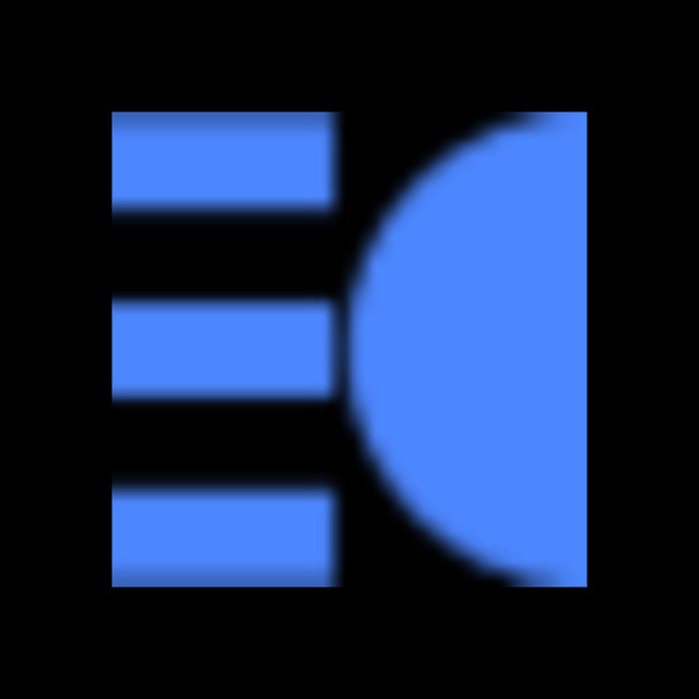 DoomBench-blue rendering of the Emerson Collective logo against a black background.