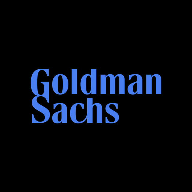 DoomBench-blue rendering of the Goldman Sachs logo against a black background.