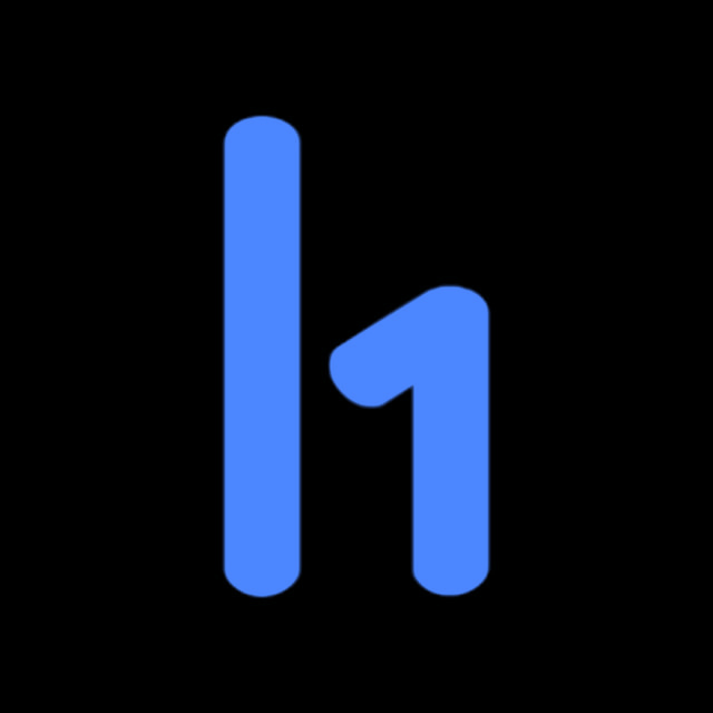 DoomBench-blue rendering of the HackerOne logo against a black background.