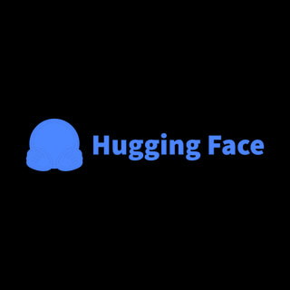 DoomBench-blue rendering of the Hugging Face logo against a black background.