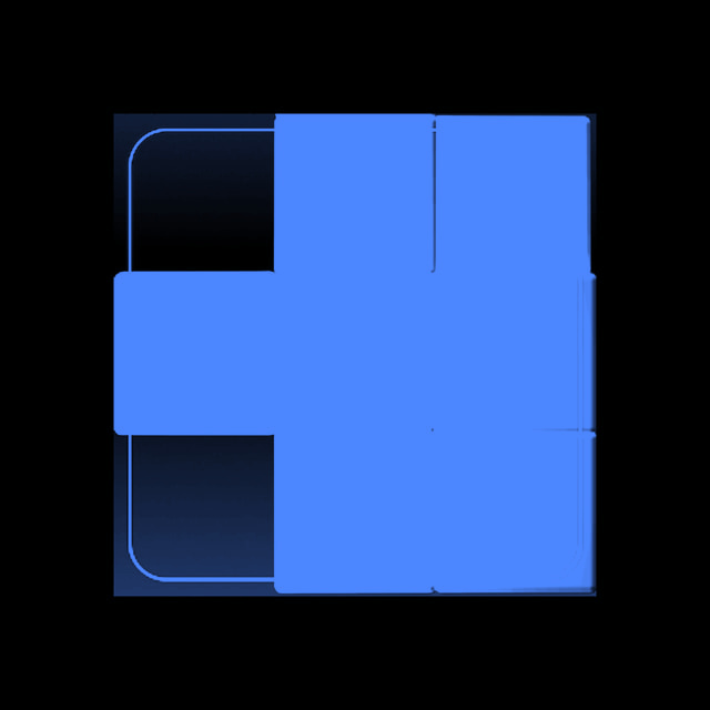 DoomBench-blue rendering of the Isomorphic Labs logo against a black background.