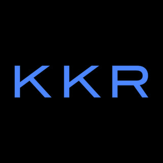 DoomBench-blue rendering of the KKR logo against a black background.