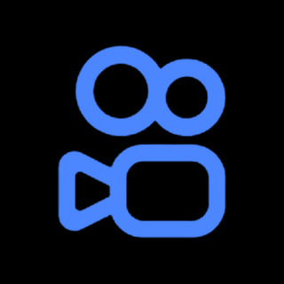 DoomBench-blue rendering of the Kuaishou logo against a black background.