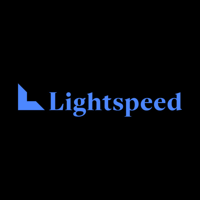 DoomBench-blue rendering of the Lightspeed Venture Partners logo against a black background.