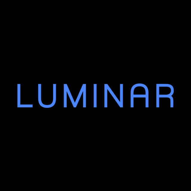 DoomBench-blue rendering of the Luminar logo against a black background.