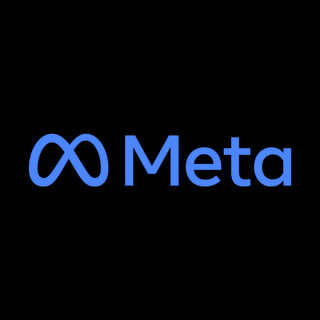 DoomBench-blue rendering of the Meta logo against a black background.