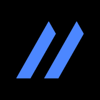 DoomBench-blue rendering of the MGX logo against a black background.