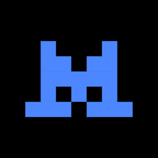 DoomBench-blue rendering of the Mistral AI logo against a black background.