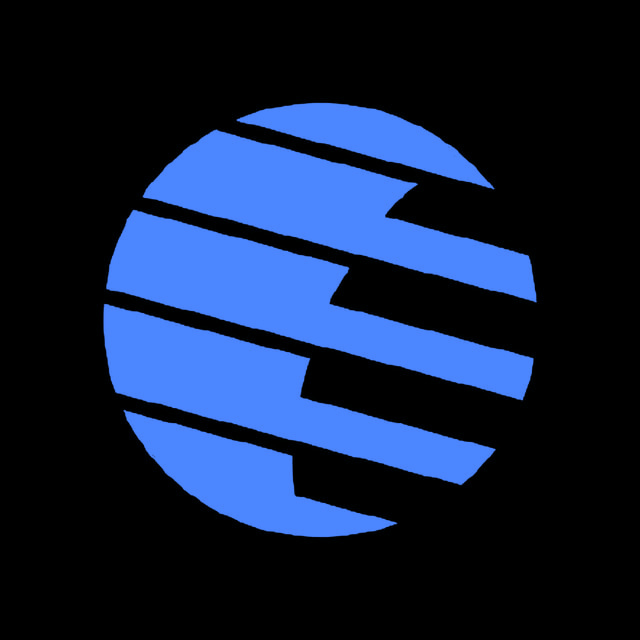 DoomBench-blue rendering of the Moonshot AI logo against a black background.