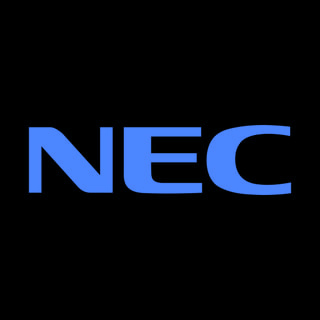 DoomBench-blue rendering of the NEC Corporation logo against a black background.