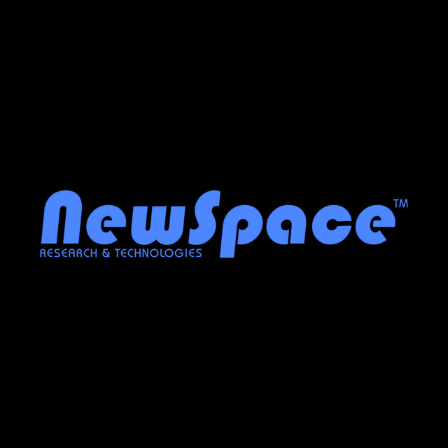DoomBench-blue rendering of the NewSpace Research and Technologies logo against a black background.
