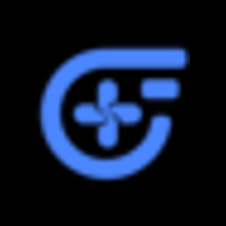 DoomBench-blue rendering of the Plus logo against a black background.