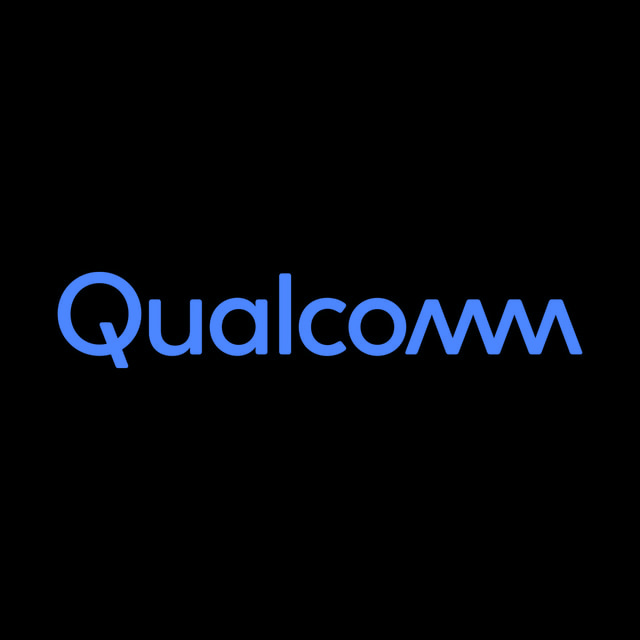DoomBench-blue rendering of the Qualcomm logo against a black background.