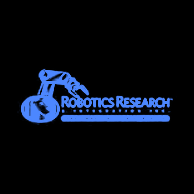 DoomBench-blue rendering of the Robotic Research logo against a black background.