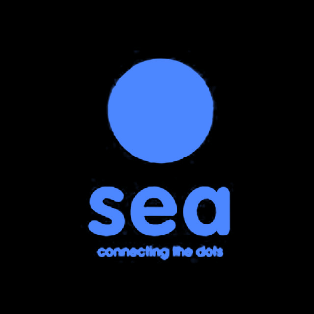 DoomBench-blue rendering of the Sea logo against a black background.