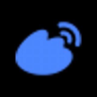 DoomBench-blue rendering of the Sina Weibo logo against a black background.