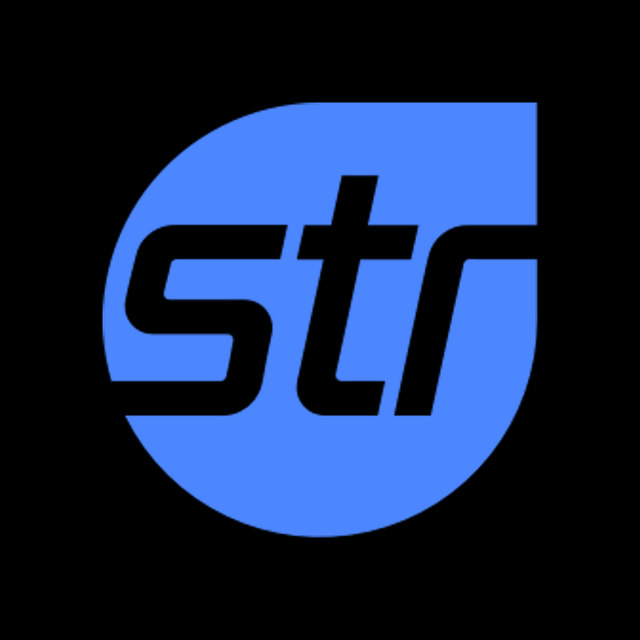 DoomBench-blue rendering of the Systems & Technology Research logo against a black background.