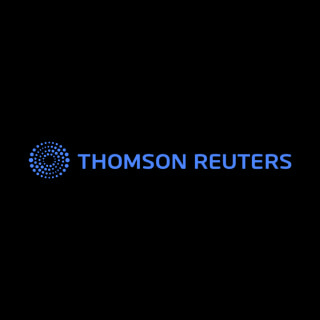 DoomBench-blue rendering of the Thomson Reuters logo against a black background.
