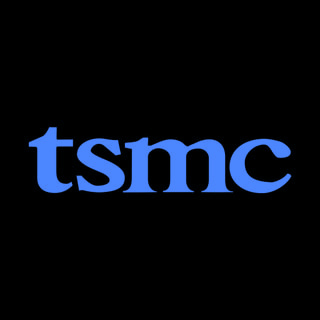 DoomBench-blue rendering of the TSMC logo against a black background.