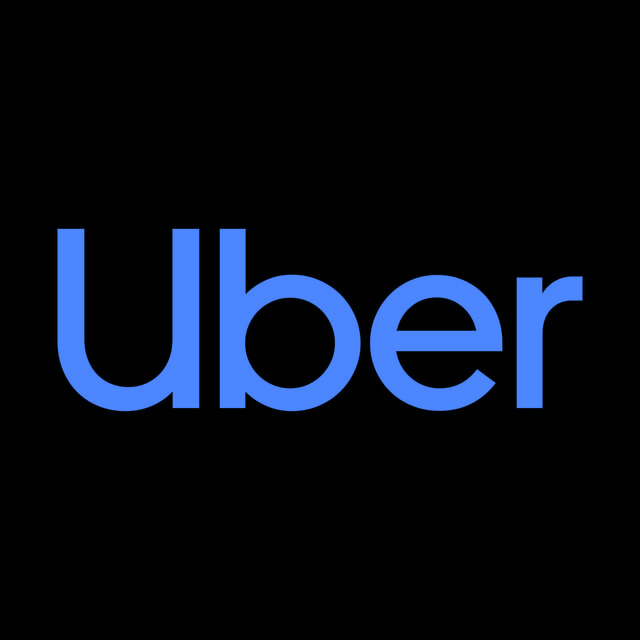 DoomBench-blue rendering of the Uber logo against a black background.