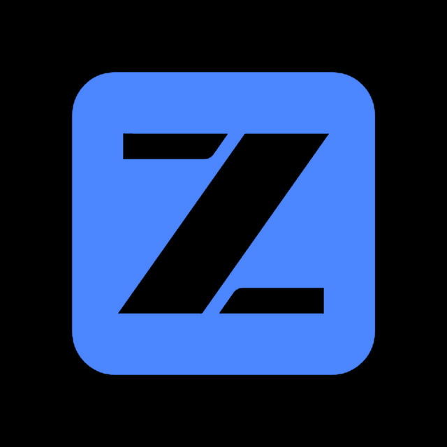 DoomBench-blue rendering of the Z.ai logo against a black background.