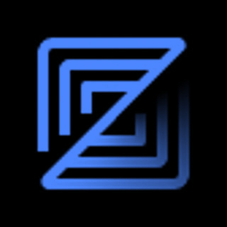 DoomBench-blue rendering of the Zed Industries logo against a black background.