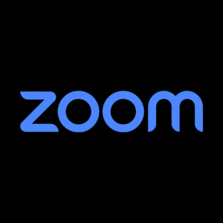 DoomBench-blue rendering of the Zoom logo against a black background.